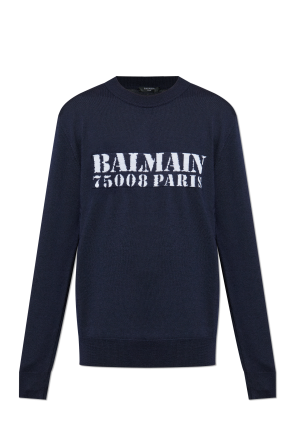 Balmain Wool sweater with logo | Men's | Vitkac